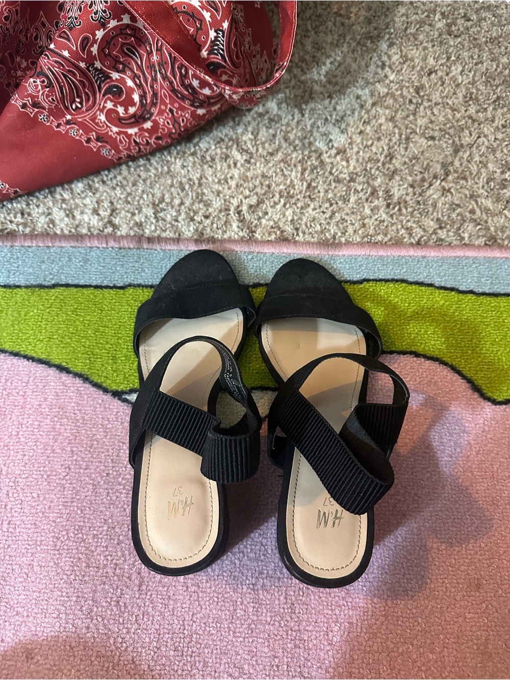 H&M Black Strappy Women's Sandal Heels